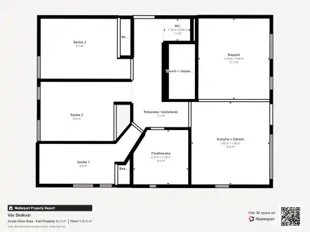 Eladó téglalakás, Vác 1+3 szoba 70 m² 110 M Ft